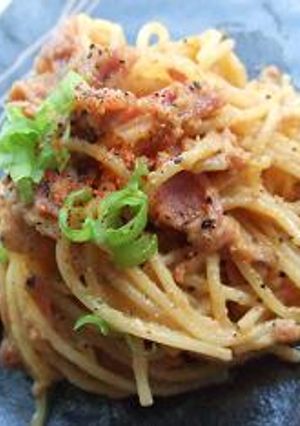 お味噌のこってりカルボナーラ-レシピのメイン写真