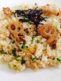 レンコンのきんぴらリメイク 玄米炒飯-レシピのメイン写真