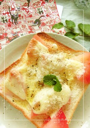ﾚﾝﾁﾝ❢りんご×Wチーズのトースト-レシピのメイン写真