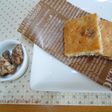 バナナと胡桃の天板ケーキ