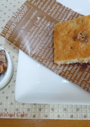 バナナと胡桃の天板ケーキ-レシピのメイン写真