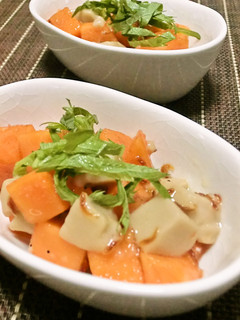 柿とごま豆腐のサラダ-レシピのメイン写真