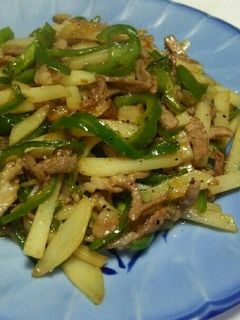 豚肉ピーマンじゃがいものカキソース炒め-レシピのメイン写真