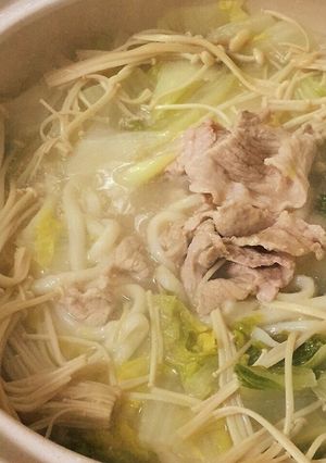 シャンタンだけの野菜鍋焼きうどん-レシピのメイン写真