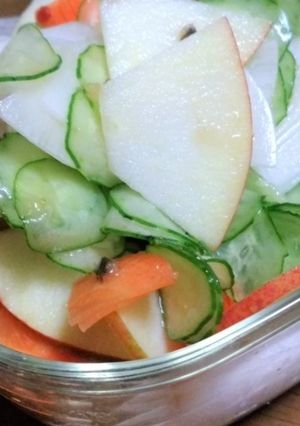 ワンルームご飯★リンゴと根菜のサラダ-レシピのメイン写真
