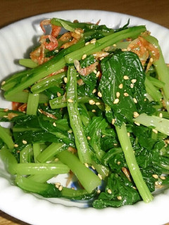 居酒屋気分♪かぶの葉っぱのごま和え-レシピのメイン写真