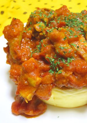 【豪華】厚焼きホットケーキにインドカレー-レシピのメイン写真