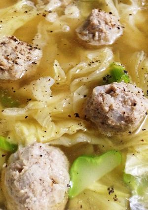 巻かないロールキャベツ！肉団子スープ鍋-レシピのメイン写真