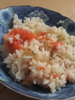 トマトと茶葉入りオリーブ油の炊き込みご飯-レシピのメイン写真