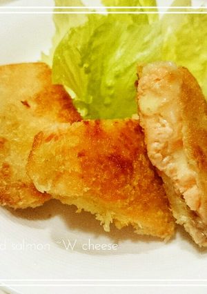 お弁当お魚おかず:サーモンWチーズフライ-レシピのメイン写真