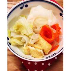 รูปของ リボン☆大根と人参の豆乳煮
