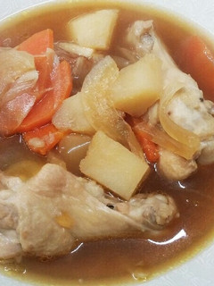 温かい!骨付チキン肉ジャガ風スープ-レシピのメイン写真