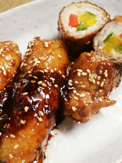 カラフル野菜の甘辛肉巻き-レシピのメイン写真