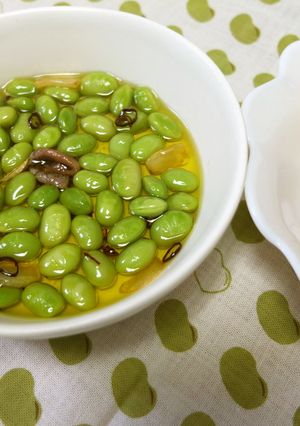 枝豆のアヒージョ for 家・バル-レシピのメイン写真