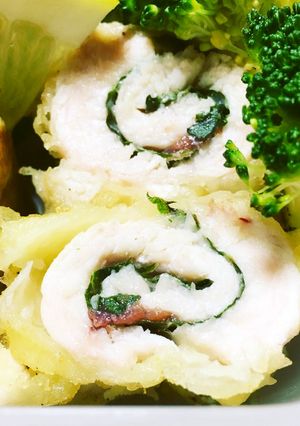 鶏むね肉の梅しそ巻き天ぷら-レシピのメイン写真