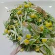 超簡単・海老と水菜のシャキシャキサラダ♪