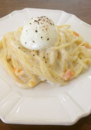 味噌汁カルボナーラ-レシピのメイン写真
