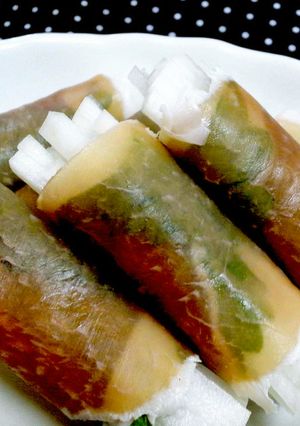 3分！シャキシャキ大根と青しその生ハム巻-レシピのメイン写真