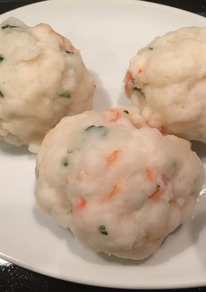 ルクエで簡単、海老（鮭）ハンバーグ-レシピのメイン写真
