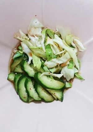 ノンオイル梅ドレッシングde野菜サラダ-レシピのメイン写真