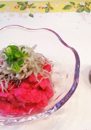紅芯大根で作る！ピンクのじゃこおろし-レシピのメイン写真