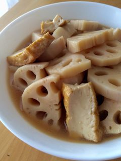 ほっこり♡煮込み10分蓮根と厚揚げの煮物-レシピのメイン写真