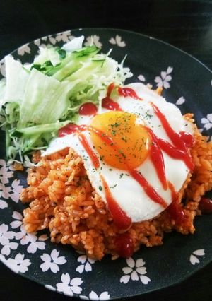 チキンライス中華風☆目玉焼き添え-レシピのメイン写真