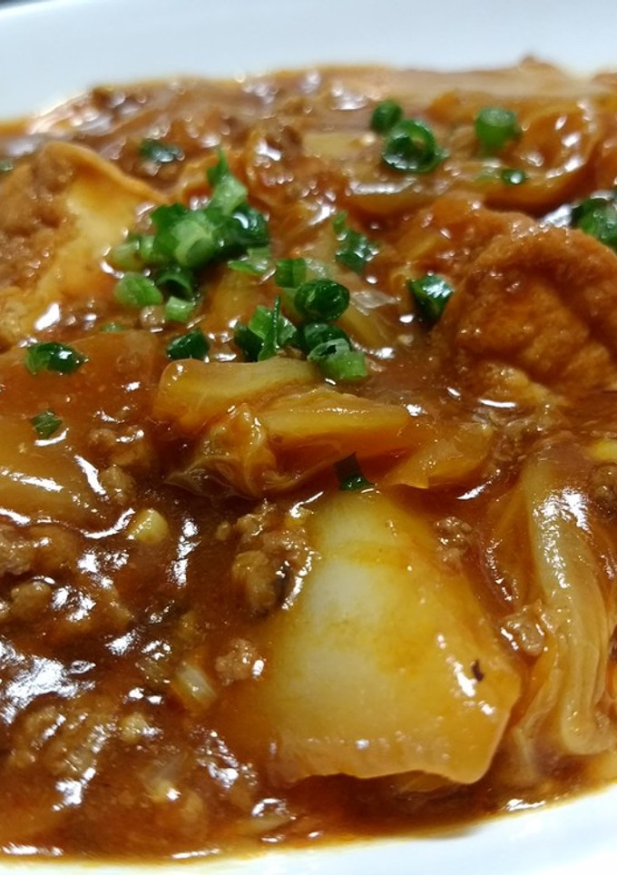 ぱぱっと簡単！麻婆厚揚げ豆腐＆白菜-レシピのメイン写真