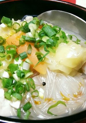 野菜たっぷりワンタン春雨スープ-レシピのメイン写真