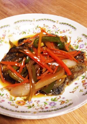 カレイの野菜たっぷり甘酢あんかけ-レシピのメイン写真
