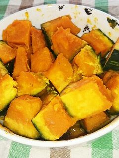 簡単!レンジで7分!カボチャの煮物-レシピのメイン写真