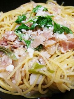 ワンポットパスタねぎのペペロンチーノ風-レシピのメイン写真