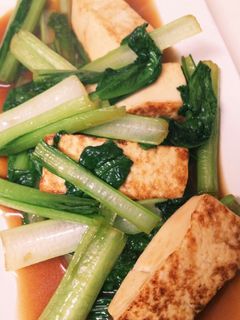 小松菜と豆腐のオイスター炒め-レシピのメイン写真