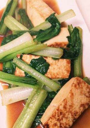 小松菜と豆腐のオイスター炒め-レシピのメイン写真