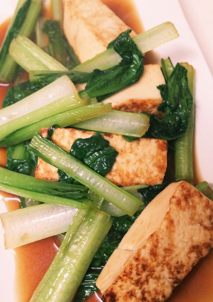 小松菜と豆腐のオイスター炒め-レシピのメイン写真