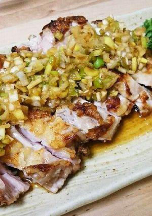 簡単おかず☆揚げ焼き鶏肉のネギソースかけ-レシピのメイン写真