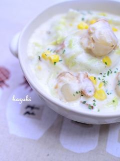 簡単白菜とベビー帆立ベーコンのクリーム煮-レシピのメイン写真