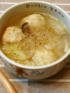 鶏団子と白菜と春雨のスープ-レシピのメイン写真