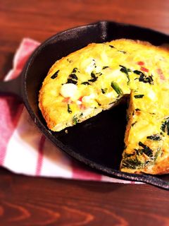 スキレットで♪じゃが芋とチーズのオムレツ-レシピのメイン写真