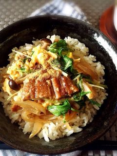 発芽米de鰻の卵とじ-レシピのメイン写真