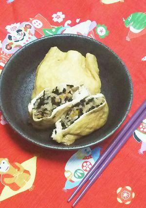 もち米とひじき入り巾着煮(宝袋)-レシピのメイン写真