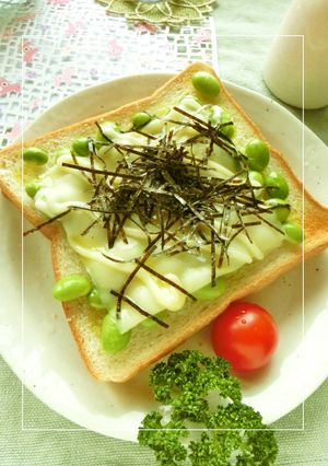 レモン＊トリュフ香る❀枝豆×海苔トースト-レシピのメイン写真