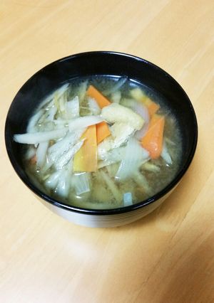 たっぷり牛蒡の生姜入り味噌汁-レシピのメイン写真