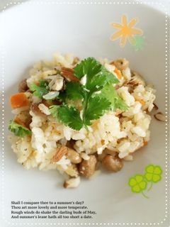 ★絶品★パクチー×納豆×アーモンドで炒飯-レシピのメイン写真