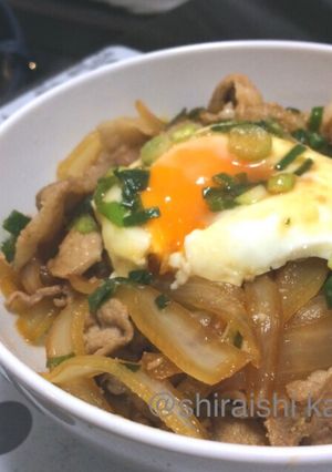 フライパンに入れるだけ！簡単豚丼-レシピのメイン写真