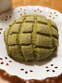 皮がたっぷり❤カリふわ簡単抹茶メロンパン-レシピのメイン写真