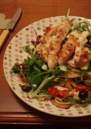 シーザーサラダパスタ-レシピのメイン写真