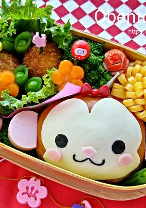 お正月 キャラ弁 申年♡おさるサンド-レシピのメイン写真