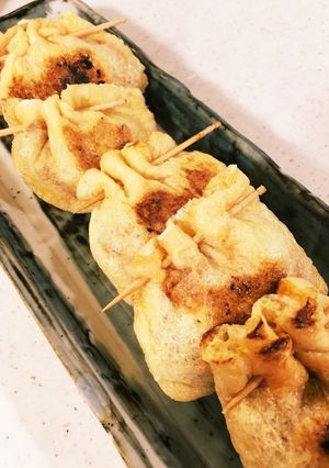 おつまみに♪カリカリ薄揚げキムチ納豆詰め-レシピのメイン写真