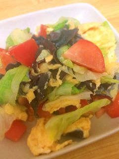 きくらげ・トマトの中華炒め-レシピのメイン写真